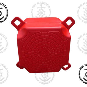 Cubo flotante de plástico para muelle armable en color rojo